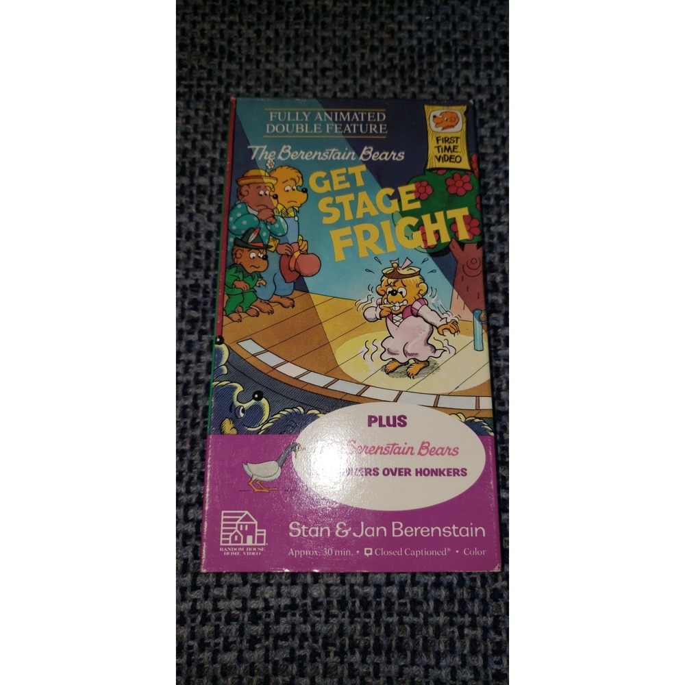 Berenstain‎ Bears Get Stage Fright Go Bonkers Over Honkers VHS 1988